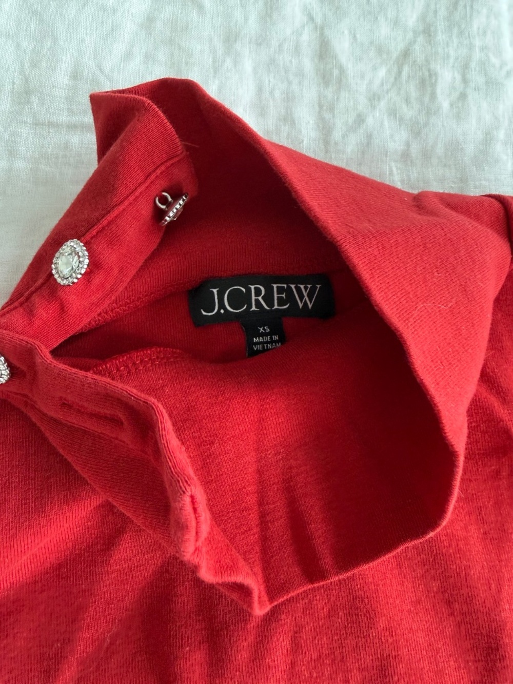 Red turtleneck